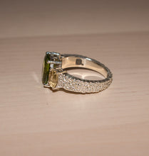 Load image into Gallery viewer, SOULMATE RING SILVER PERIDOT/CITRINE.