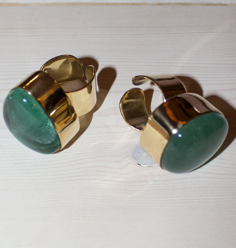 COCKTAIL MOJITO RING BRASS.