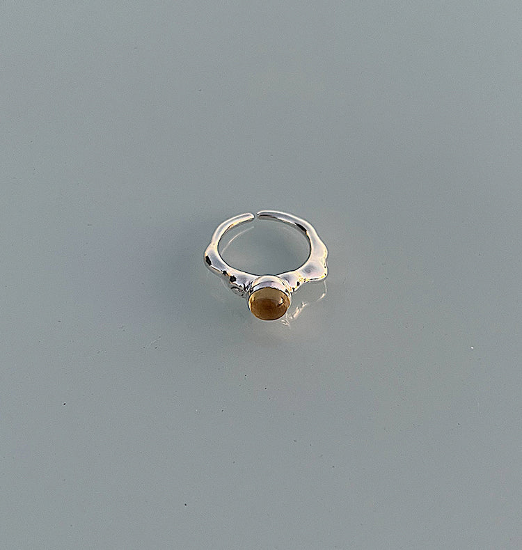 NEW BLOOD RING - SILVER CITRINE.