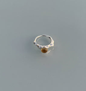 NEW BLOOD RING - SILVER CITRINE.