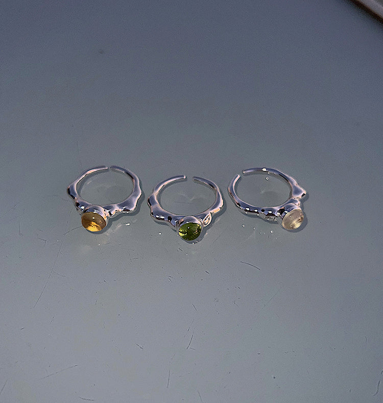NEW BLOOD RING - PERIDOT SILVER.