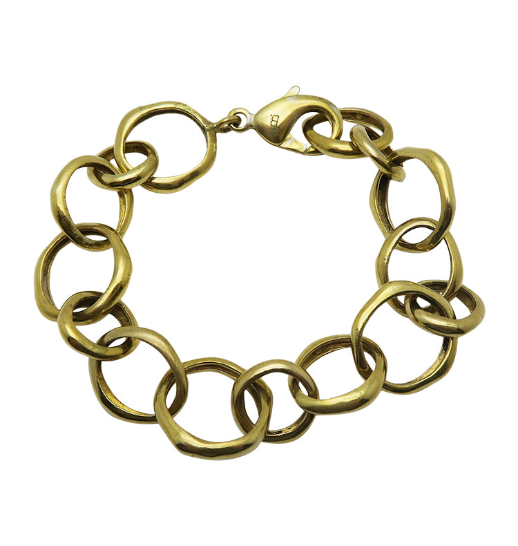 NO STRINGS BRACELET- BRASS.