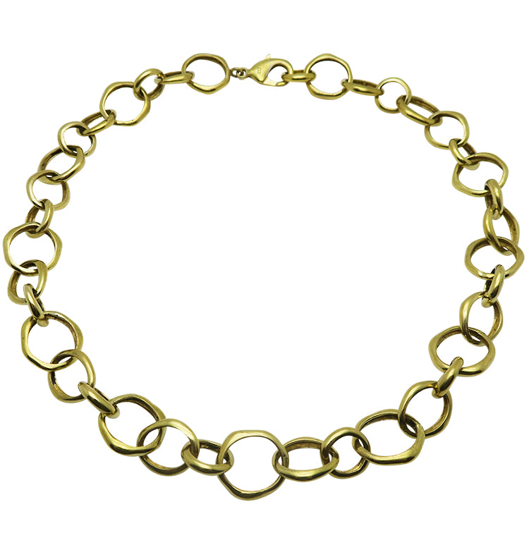 NO STRINGS NECKLACE - BRASS.