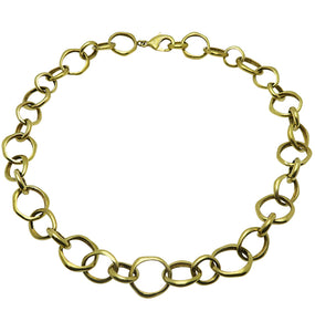 NO STRINGS NECKLACE - BRASS.