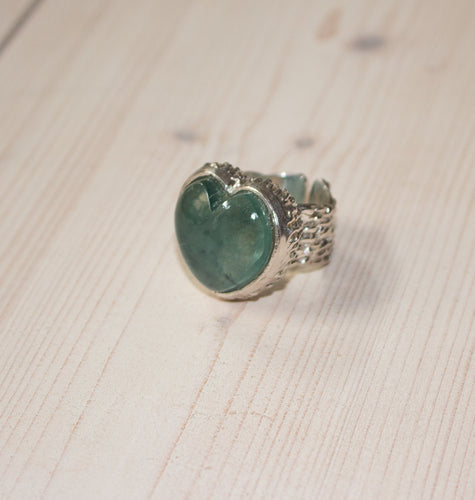 RIO RING SILVER FLUORITE.