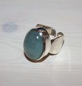 SHOT RING - AQUA SILVER
