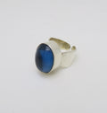 SHOT RING - BLUE LAGOON SILVER.