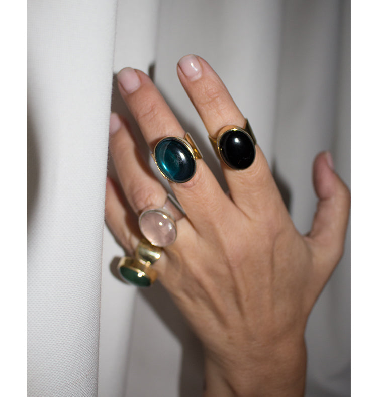 SHOT RING - BLUE LAGOON BRASS.