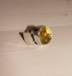 SHOT RING - SILVER CITRINE.