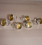 SHOT RING - SILVER CITRINE.