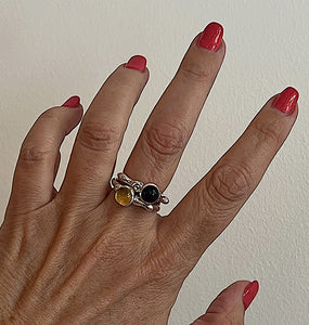 NEW BLOOD RING - SILVER CITRINE.
