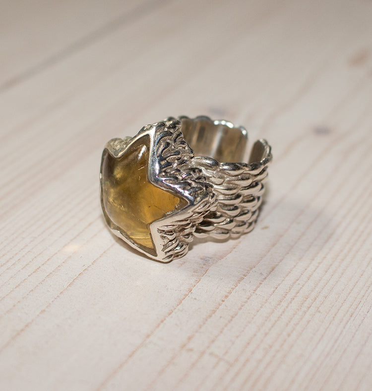 URSA RING SILVER CITRINE.