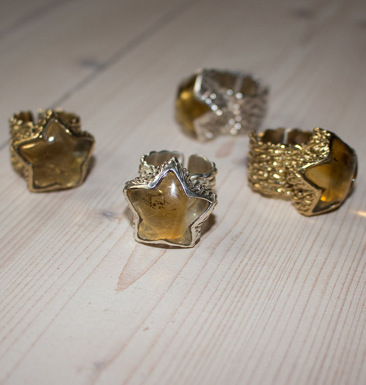 URSA RING BRASS CITRINE.