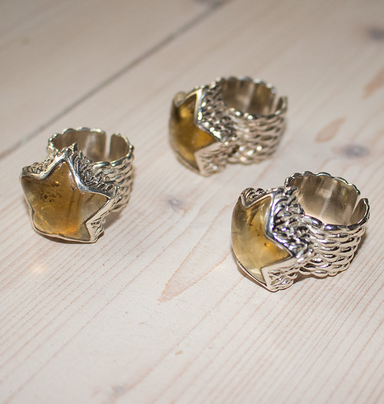 URSA RING SILVER CITRINE.